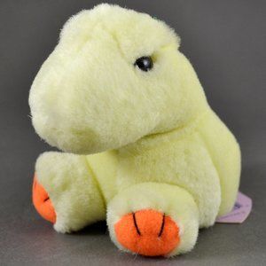 Dinky the Yellow Dinosaur Puffkins by Swibco Style 6633 Bean Bag Plush